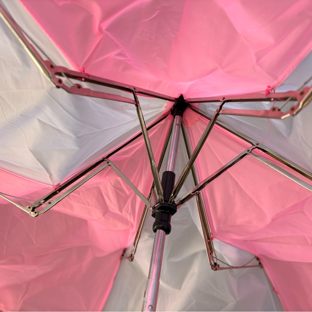 Baby Phat Pink and White Umbrella Travel Umbrella - Picture 7 of 8